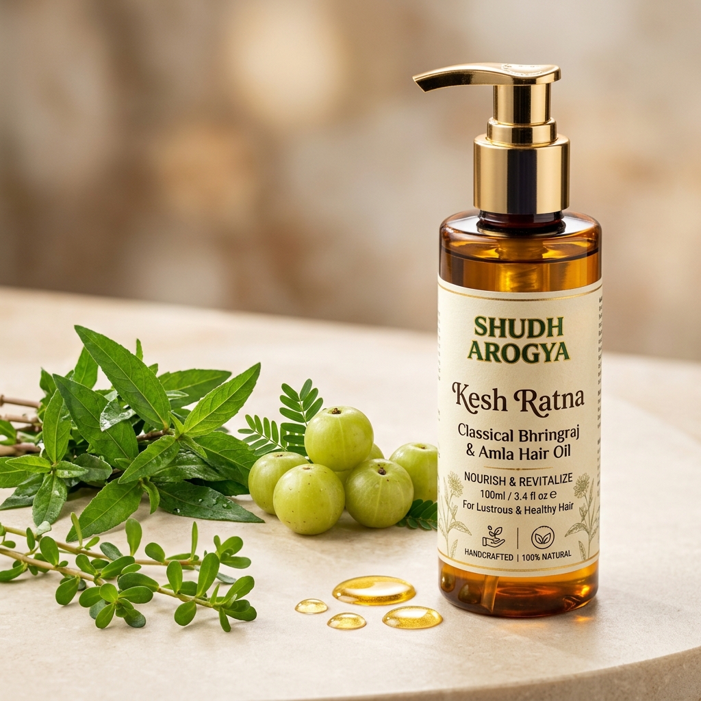 Shudh Arogya Kesh Ratna Classical Bhringraj & Amla Hair Oil (100ml)